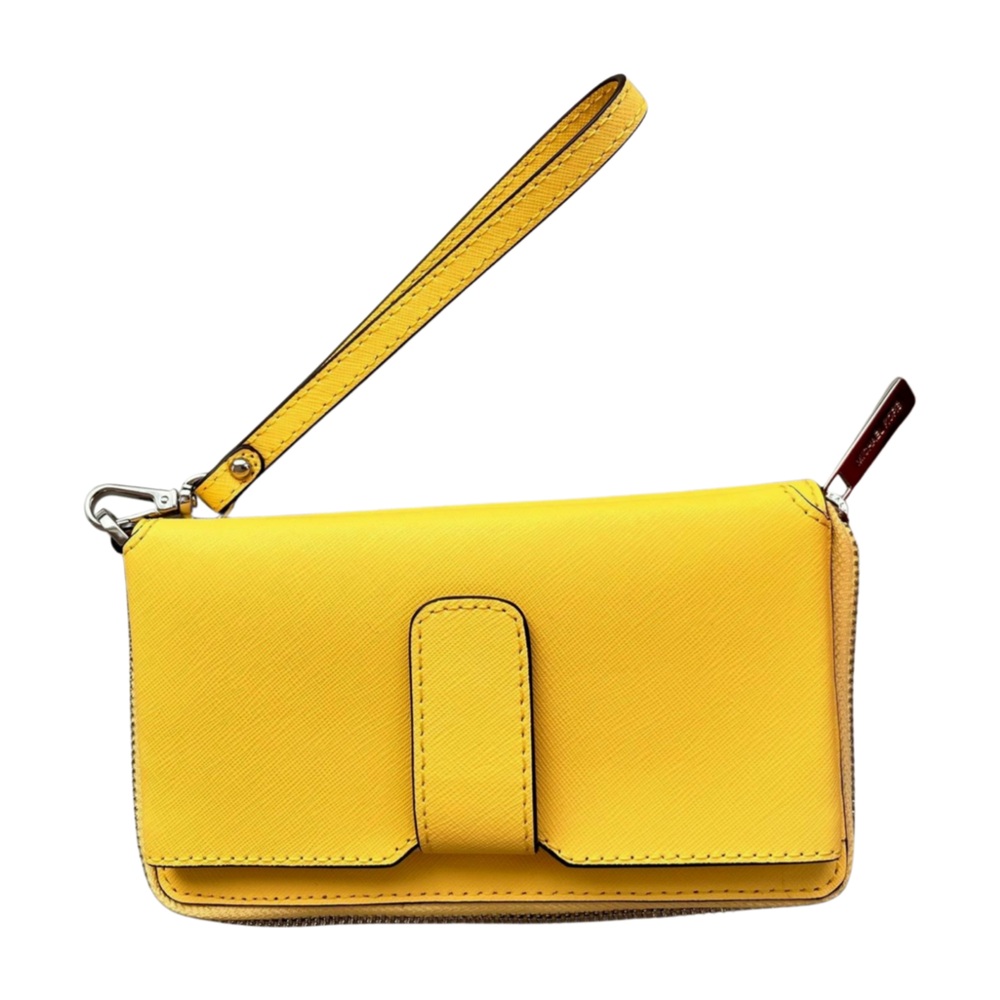 Michael Kors Sunshine Wristlet Phone Holder 35S0STVL2L Jet Set Travel Leather